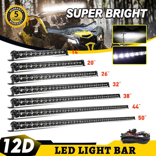 Slim led light bar 14 - led, 8"