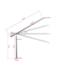 Stainless steel handrail entrance for stairs suitable for outdoor Black Silver