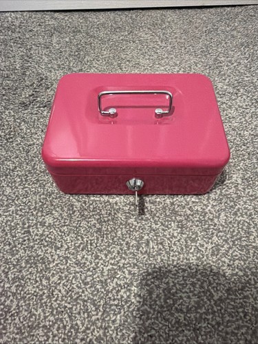 Pink cash box - pink,