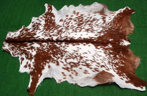 New goat hide rug hair - hide, on