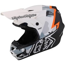 Troy Lee Designs GP Volt Camo Helmet | Grey/White/Black/Orange | Sz M