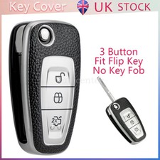Leather 3 Button Car Key Cover