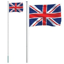 Aluminium Flagpole UK Flag Pole Rope Garden Outdoor Sporting Events 20FT