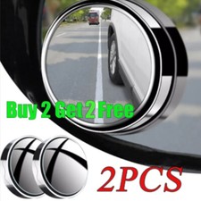 X2 Car Blind Spot Mirrors Adjustable Round HD Glass Convex Side Rear View Mirror