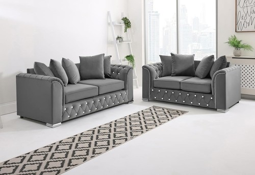 Plush velvet sofa set 2 - set,
