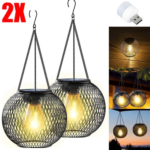 Solar powered led hanging - 2x,