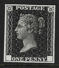 GB 1840 1d Penny Black 4