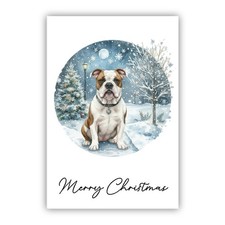 American Bulldog Christmas Card. Dog Lovers Card From the Dog to Mum Dad Groomer