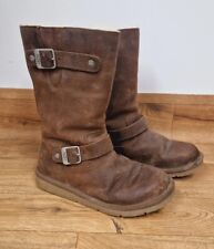 Ugg Kensington Boots Size 5.5 UK 7 Toast Leather 5678 PLEASE READ Pull On 