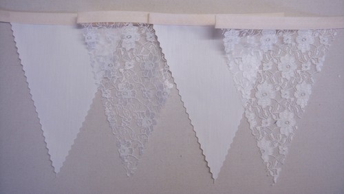 Vintage fabric bunting - fabric,