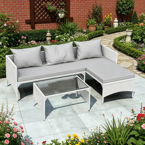 Grey shape garden corner - l-shape,