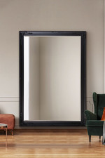 Extra Large Mirror Classic Full Length Long Black 6Ft7 X 4Ft7 201cm X 140cm