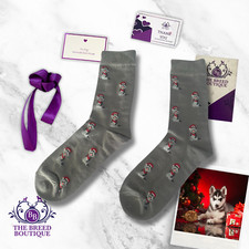 SIBERIAN HUSKY CHRISTMAS SOCKS