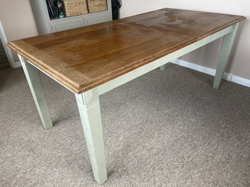 Oak extendable dining table - dining,