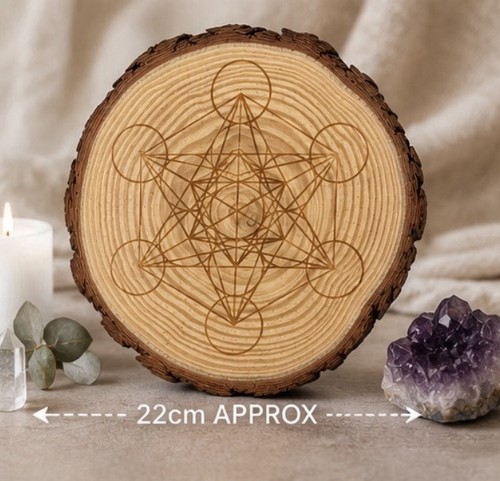Wooden crystal charging grid - wooden,