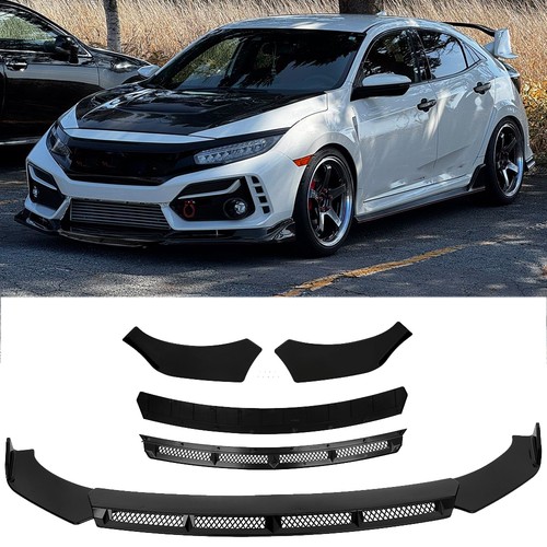 Black front bumper lip - black,
