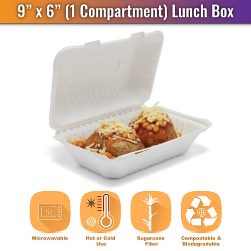 Compostable lunch box - 9",