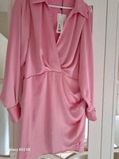 Zara Satin Shirt Drape Dress