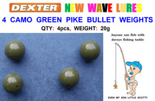 4 CAMO PIKE BULLET WEIGHTS 20g