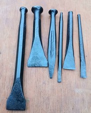 Antique Stonemasons/Builders Marble Tools Very Old Rare × 6