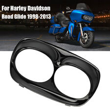 Dual Headlamp Headlight Trim Cover Bezel Fairing For Harley Road Glide 1998-2013