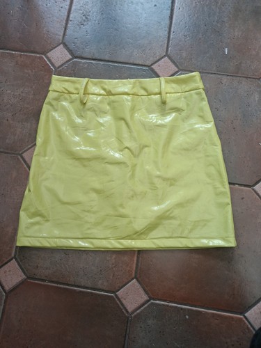Pvc miniskirt lemon yellow - lemon, yellow.