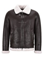 Men's B3 Sheepskin Jacket Real Leather Flying RAF WW2 Bomber Pilot Jacket NV-65