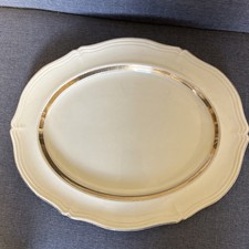 Woods Ivory Ware Vintage Platter Gold Trim Stunning Elegant Design Vgc