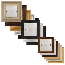 ElekTek Light Switch Surround Finger Plate Finger Plate Frame No Socket Single