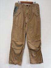 Northern Soul Women Cargo Trousers Size Large Beige Denim Heavy Cotton Baggy Y2k