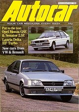 AUTOCAR MAGAZINE 14-JUL-84 - Opel Monza GSE, Senator, Lancia Delta HF Turbo