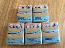 Sculpey SOUFFLE Oven Bake Polymer Clay Blocks 48g -Latte 6301 5PK