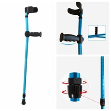 Height Adults Foldable Heavy Duty Walking Forearm Crutch Stick Aluminum Alloy
