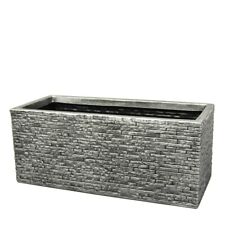 Strata Slate Lightweight Garden Planter Trough (1 Pack)