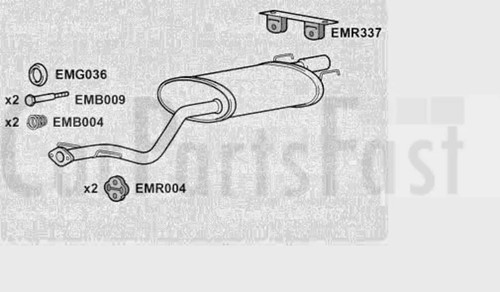 Exls6002 exhaust rear - exls6002, box