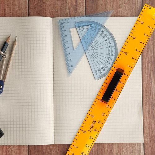 Large straight ruler with - ruler,