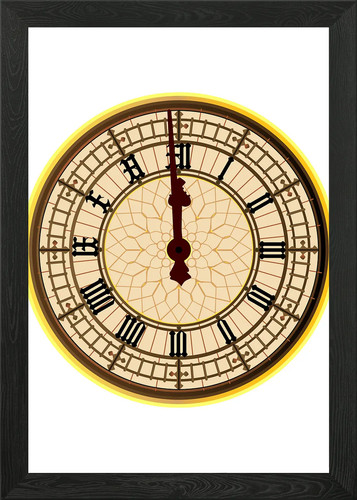 Big ben clock face framed - framed, wall