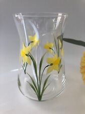Individually Hand Painted Daffodil Design Small Vase