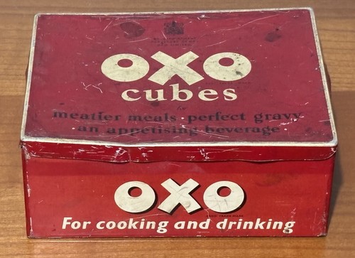 Vintage oxo cube tin - vintage,