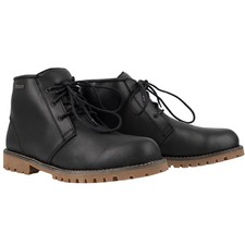 Oxford Chukka Short Motorcycle Motorbike Urban Leather Boots - Black