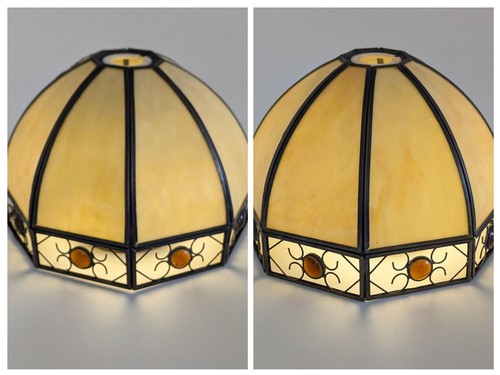 Pair vintage tiffany style - of,