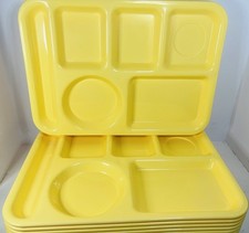 SILITE 614 10" x 14" Divided Food Trays Plates Camping School Crafts Lot of 10