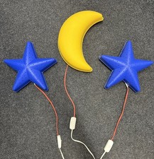 IKEA  Blue and  Yellow Moon and Stars Wall Lamps Night Light Children’ Space
