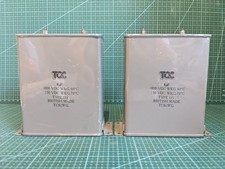 2 x 8uf TCC Capacitor Paper in Oil PIO Vintage Repair for Valve Amplifier 1000v