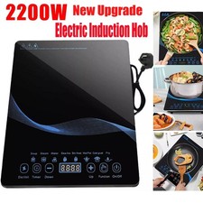2200W Electric Induction Hob Portable Digital Touch Single Cooker Hot Plate Tool