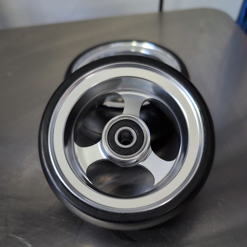 Pair wheelchair castors - wheelchair,