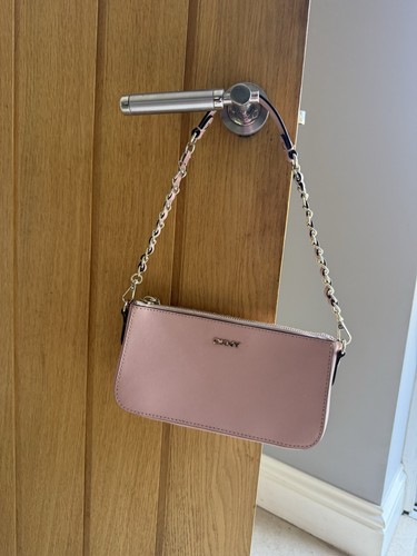 Dkny pink leather chain - pink, strap