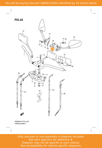 Suzuki mirror assy - mirror, assy,