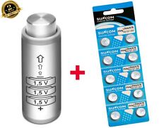 Praktica Battery Adapter + 10 Batteries LR44 - Replaces PX21, TR133R, V21PX...