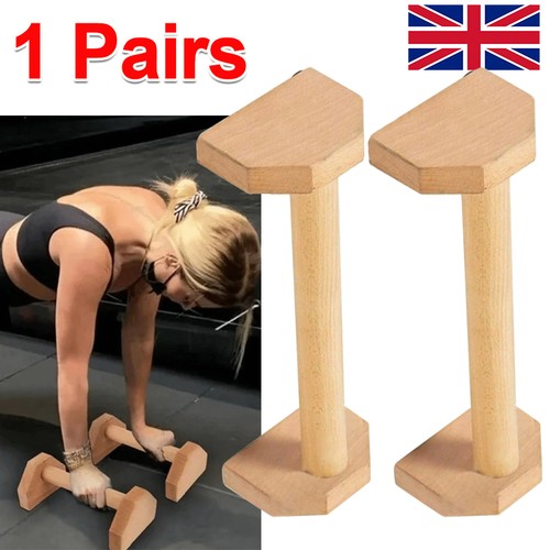 Push bars wood parallettes - up,